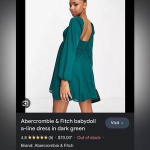 Emerald Abercrombie and fitch babydoll dress